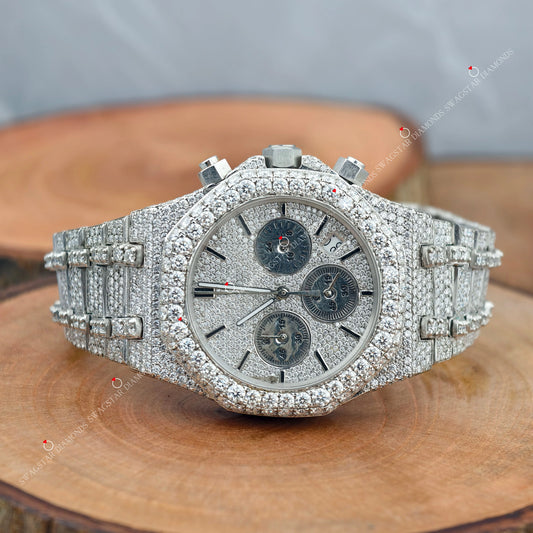 Multi Chrono Moissanite Diamond Watch