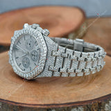 Multi Chrono Moissanite Diamond Watch For Her