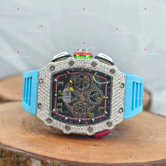 Multi Chrono Moissanite watch
