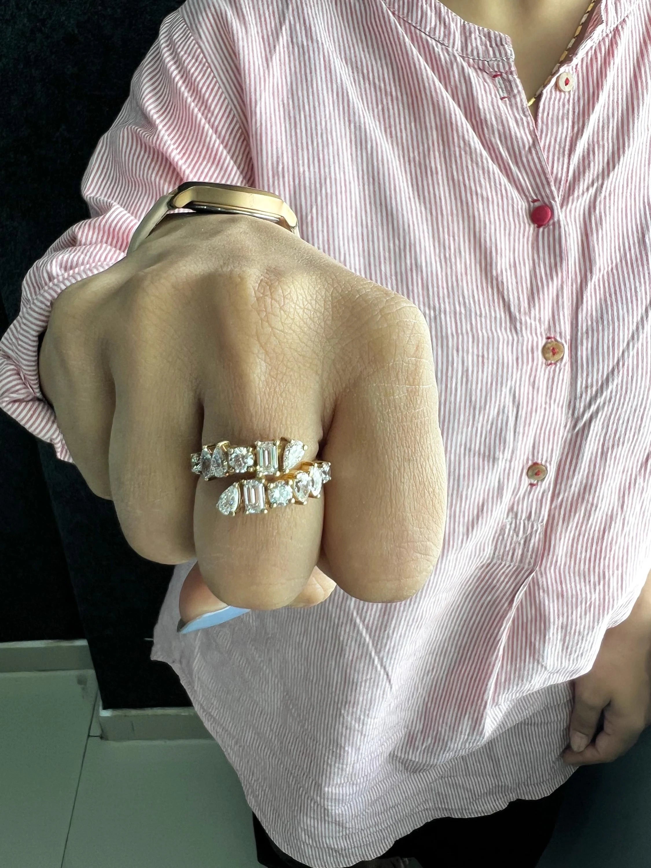 Multi Stone Eternity Band Ring