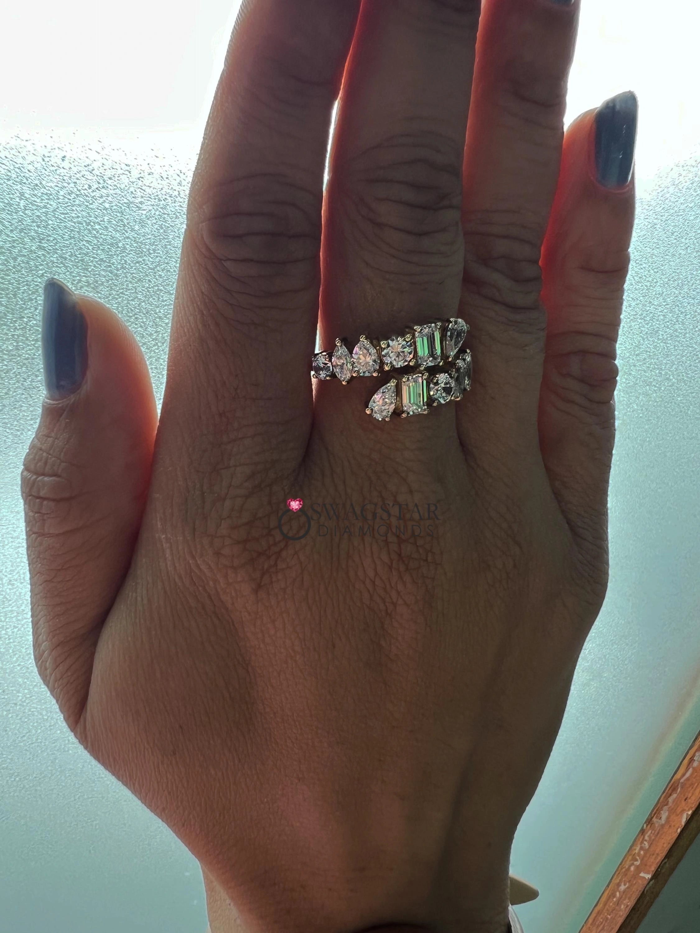 Multi shape Eternity Band Women