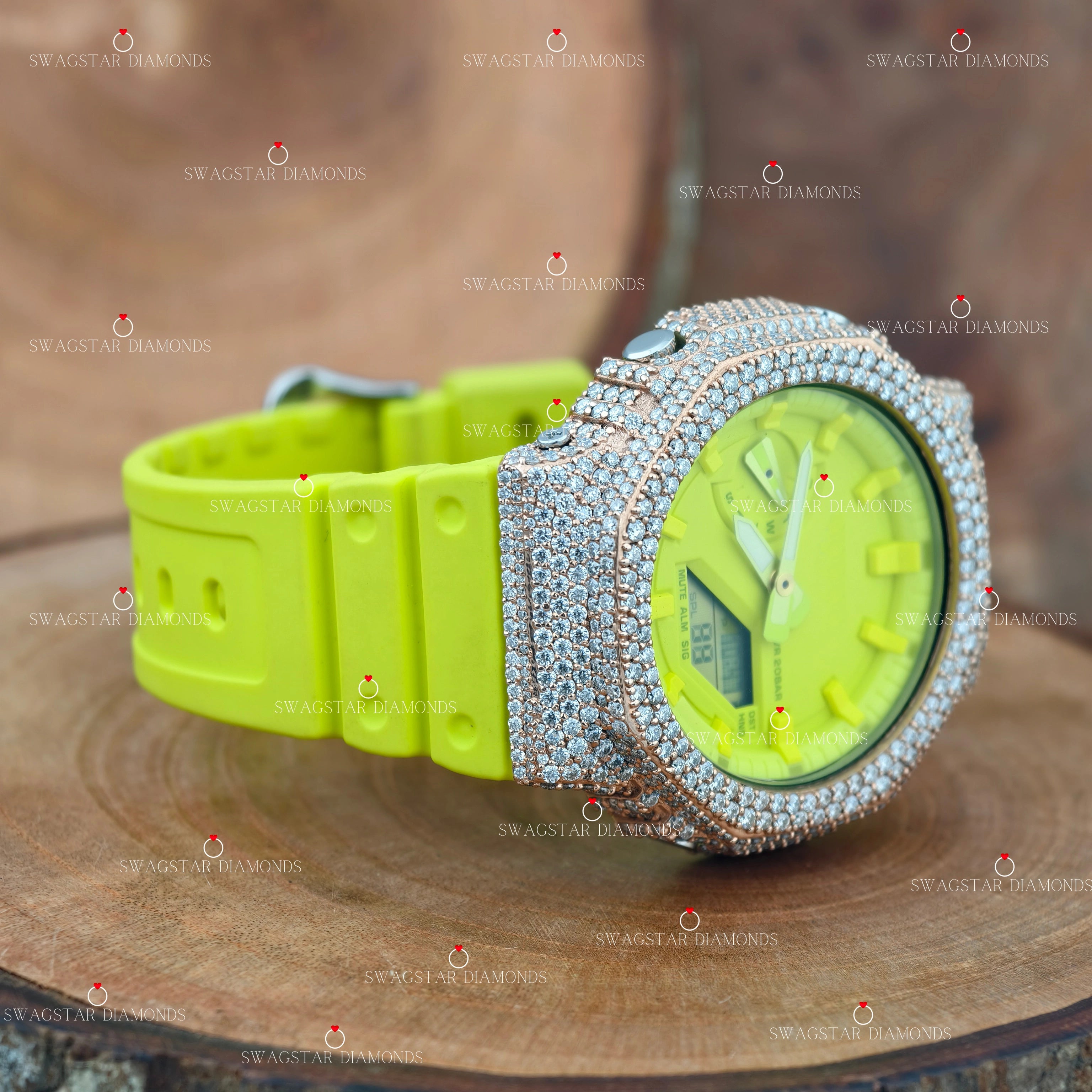 Neon Strap Moissanite Watch