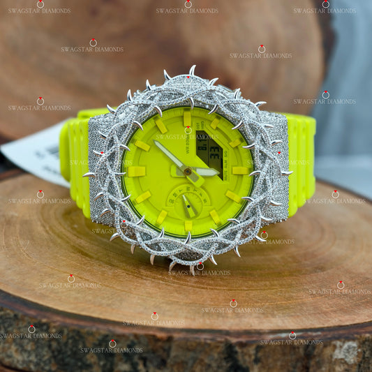 Neon Strap Throne  Moissanite Watch