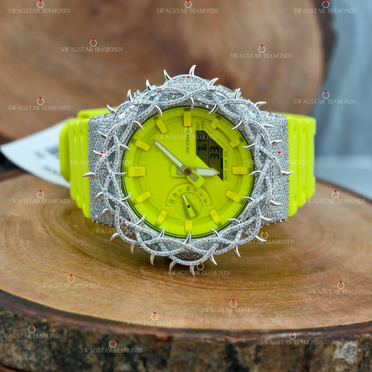 Neon Strap Throne  Moissanite Watchs
