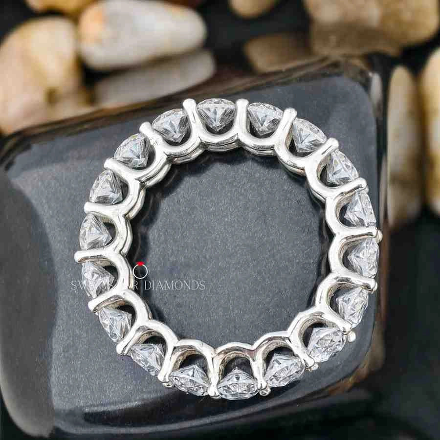 Oval Cut Full Eternity Engagement Band