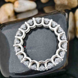 Oval Cut Full Eternity Engagement Band