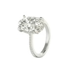 Oval Cut Hidden Halo Celebrity Engagement Ring