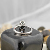 Oval Cut Hidden Halo Engagement Ring