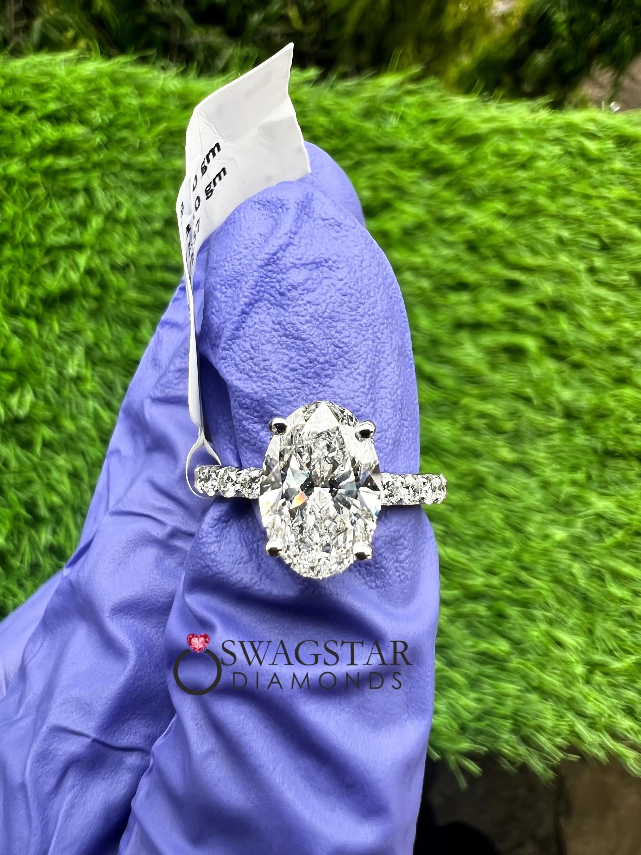 Oval Cut Hidden Halo Womens Ring