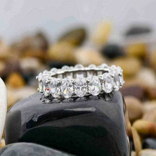 Oval Cut Lab Creadted Eternity Band