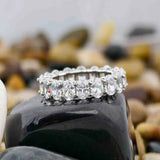Oval Cut Lab Creadted Eternity Band