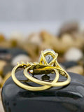 Oval Cut Lab Created Diamond Bridal Set Ring
