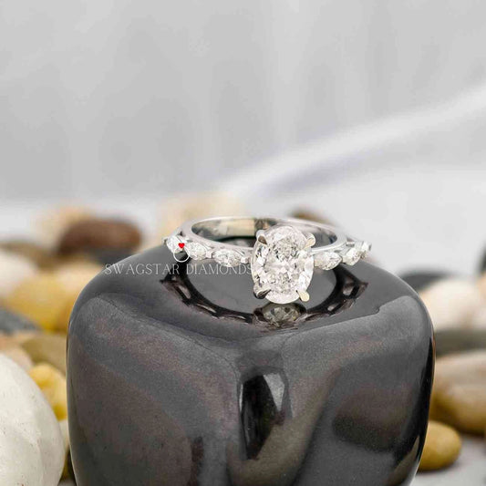 Oval Cut Lab Diamond Rings