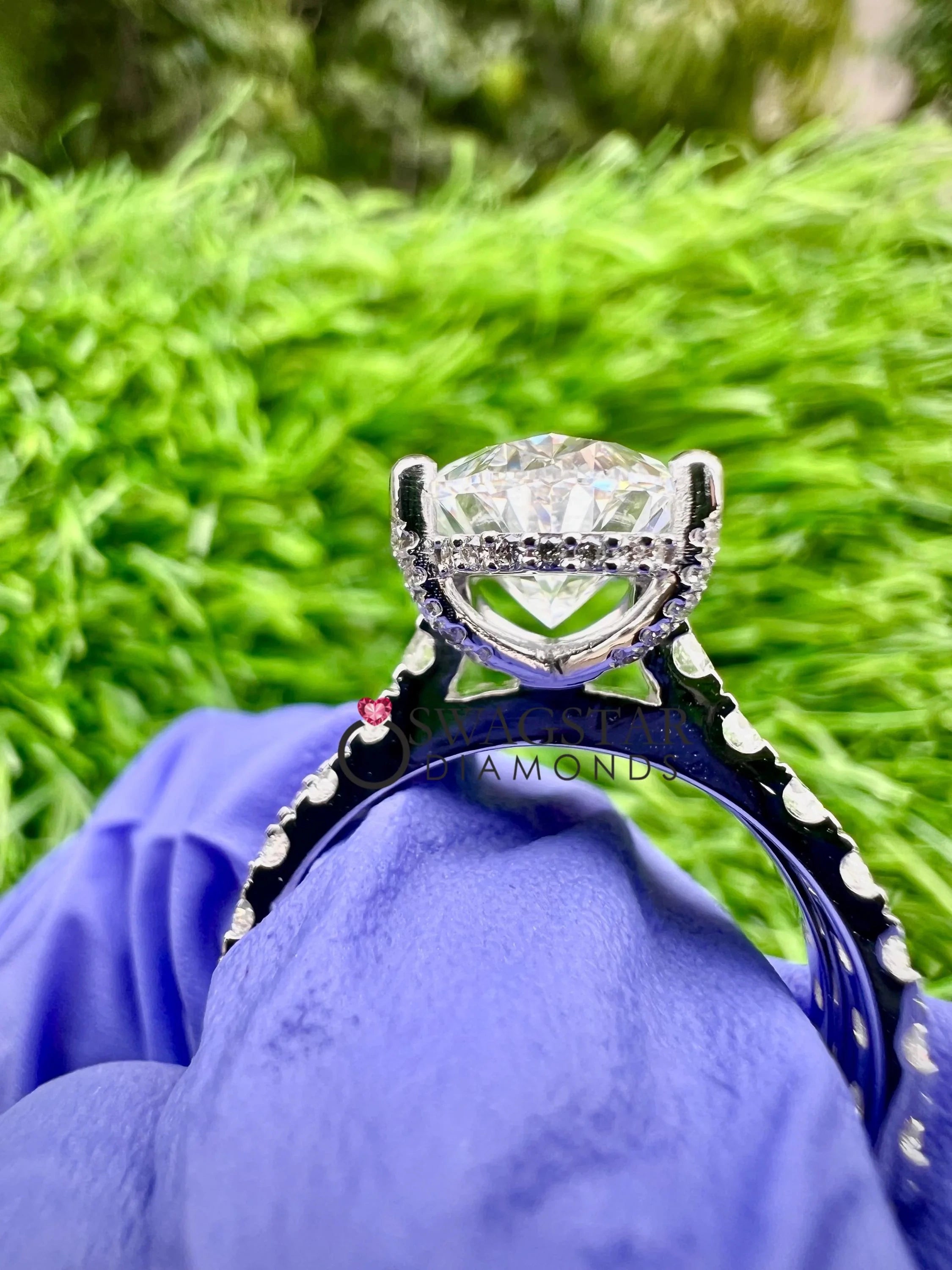 Oval Cut Matching Band Wedding Ring