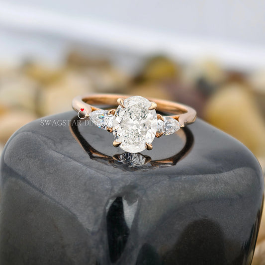 Oval Cut Three Stone Ring