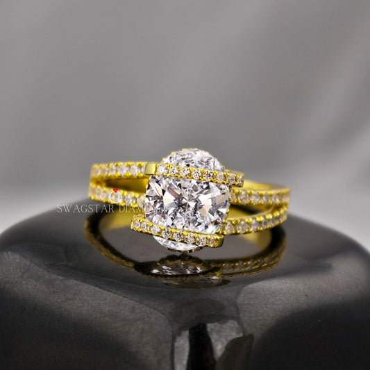 Oval Cut Unique Ring 