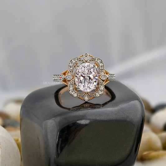  Oval Cut Vintage Style Ring