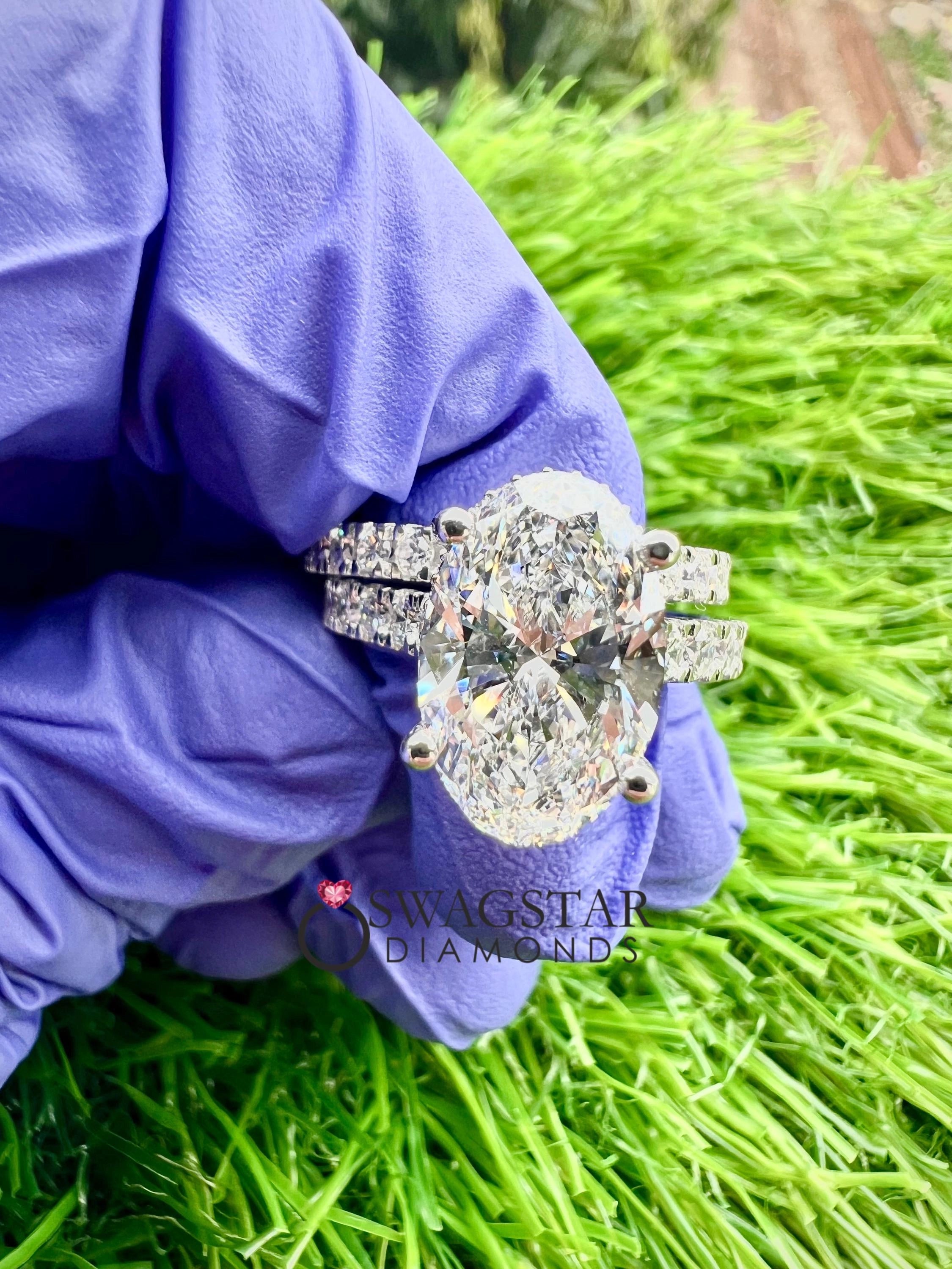 Oval Cut Wedding Band Ring