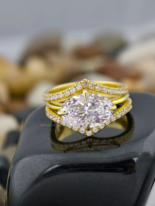 Oval Cut Wedding Bridal Set