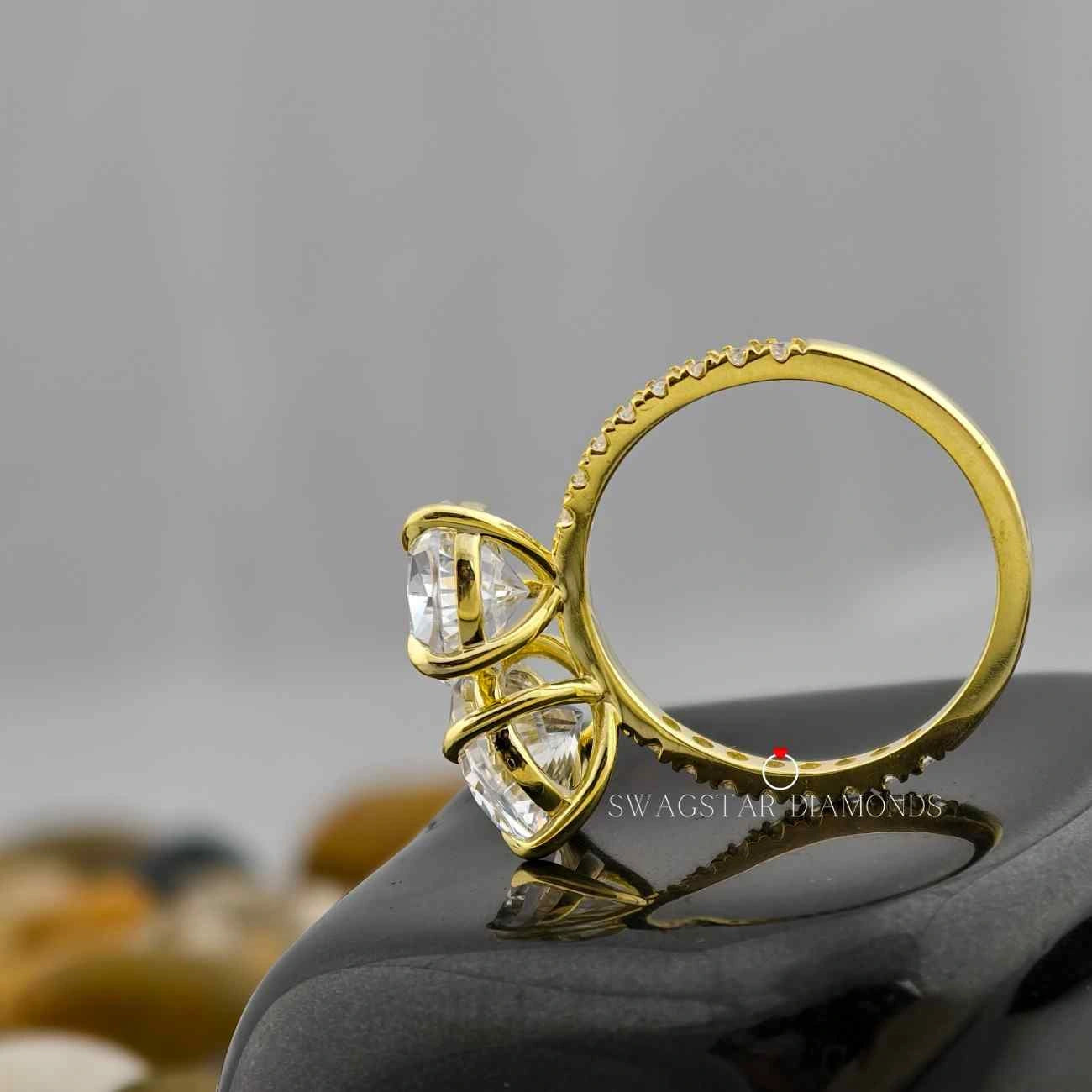 Oval Pear Cut Lab Grown Diamond Ring