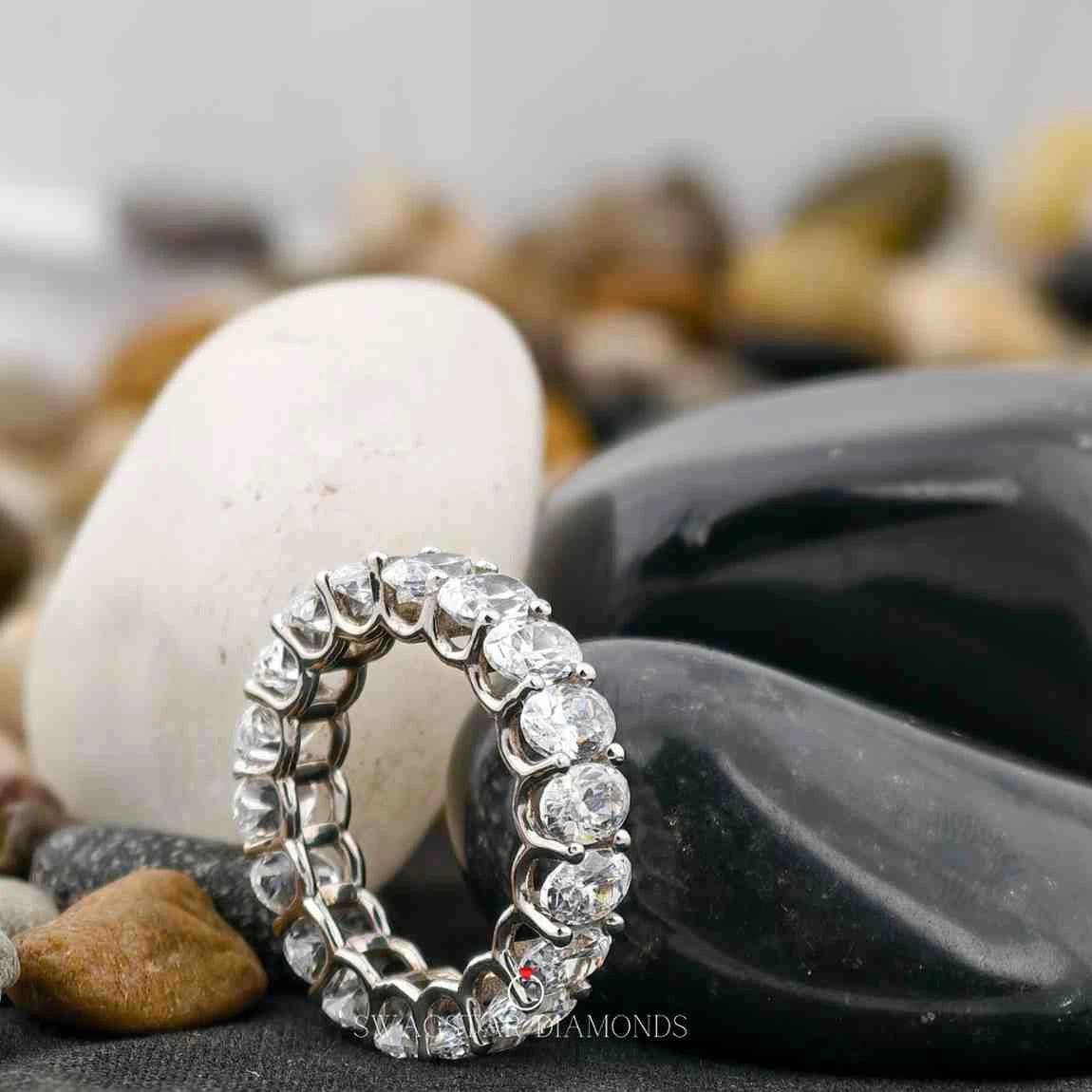 Oval U Prong Full Eternity Band