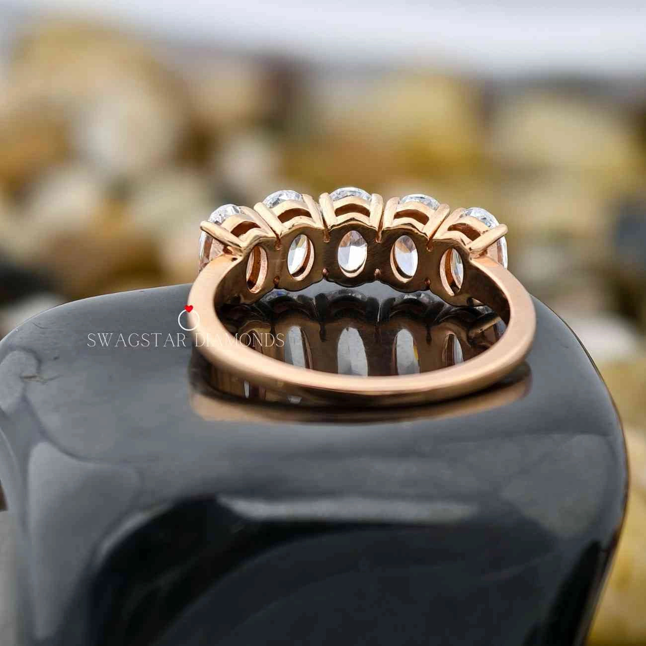 Ovl Cut Eternity Wedding Band