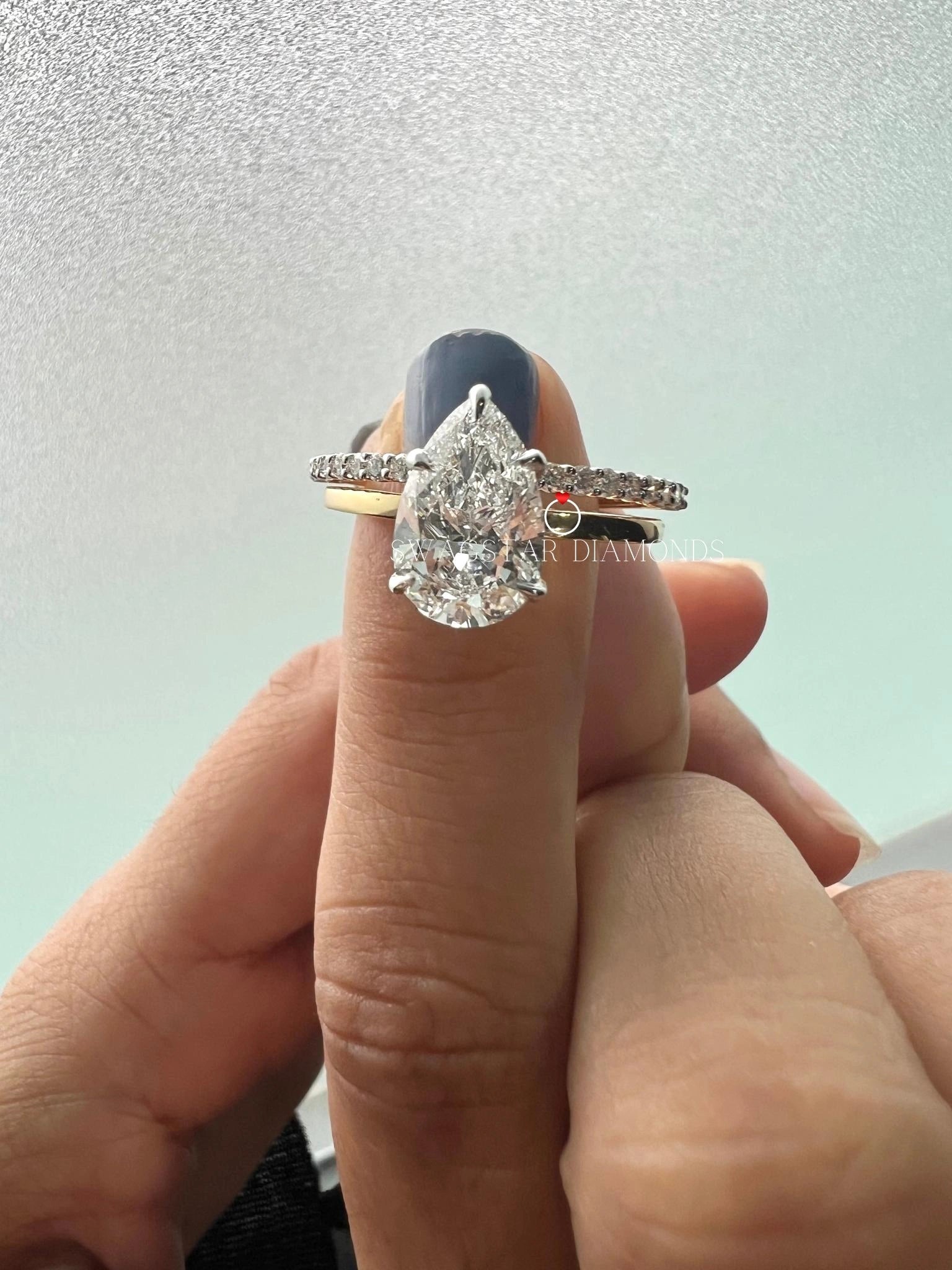 Pear Cut Bridal Ring Set