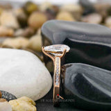 Pear Cut CVD Engagement Ring