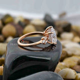 Pear Cut Cluster Engagement Ring