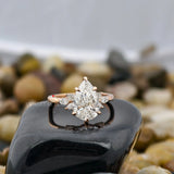 Pear Cut Cluster Ring For Wedding