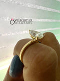 Pear Cut Diamond 14Kt Yellow Gold Ring