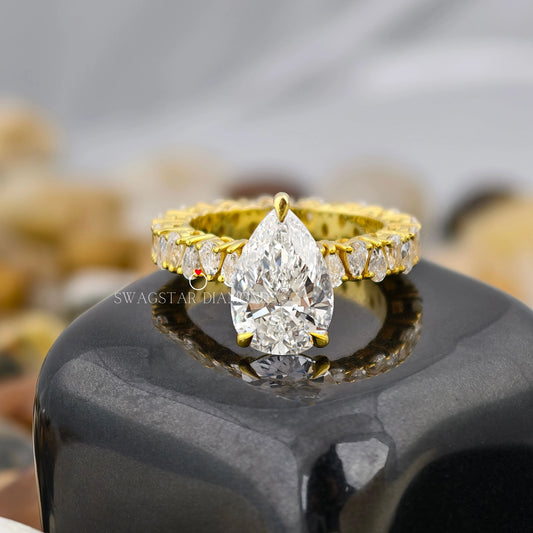 Pear Cut Diamond Band Ring