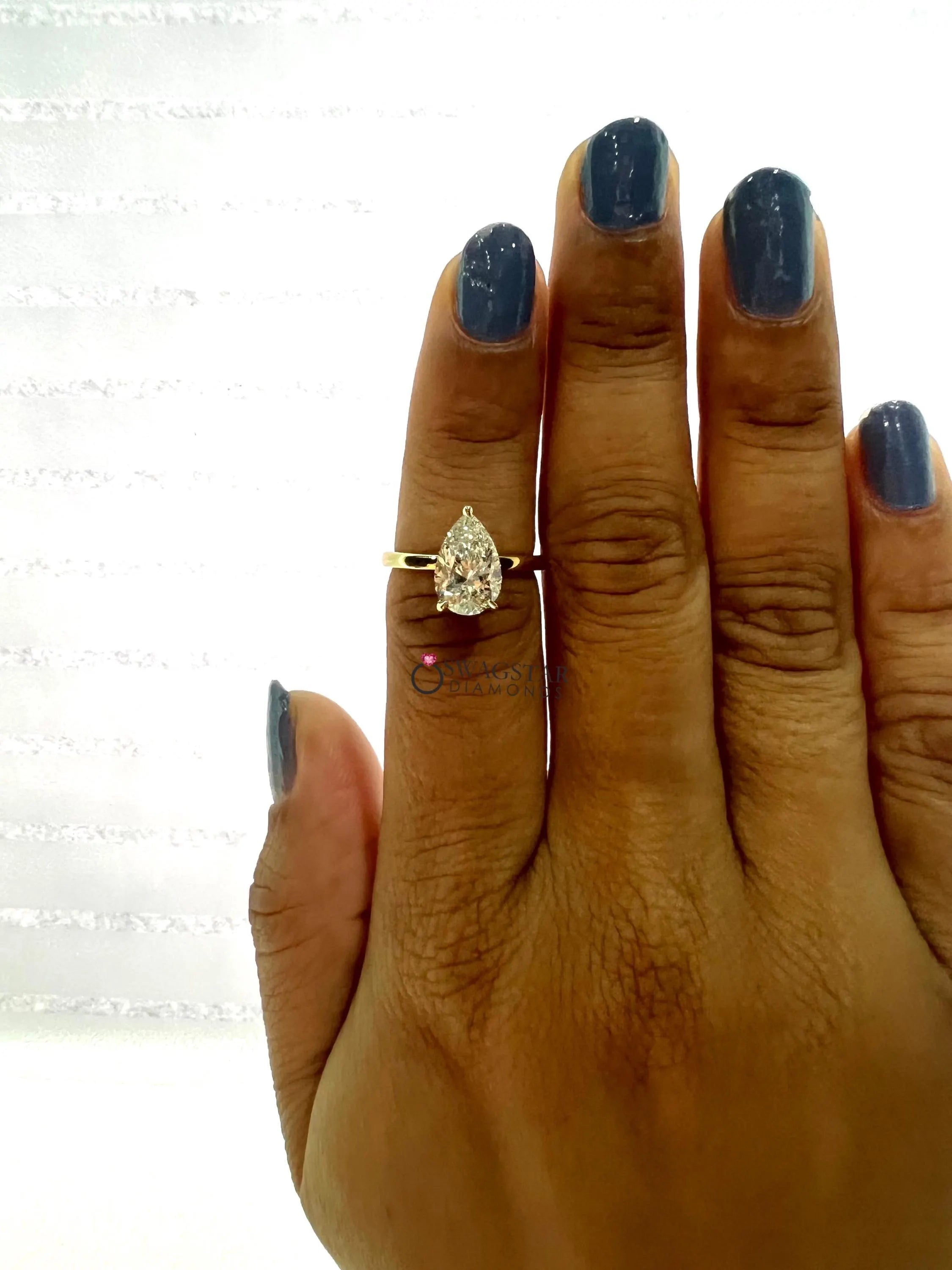 Pear Cut Diamond Ring..