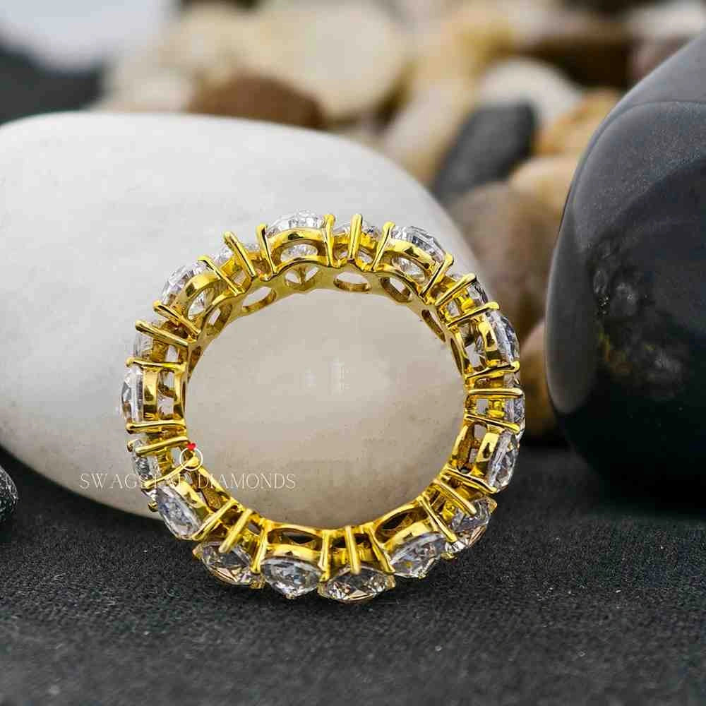 Pear Cut Lab Created Full Eternity Band