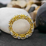 Pear Cut Lab Created Full Eternity Band