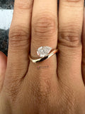 Pear Cut Lab Grown Diamond Bypass Ring