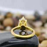 Pear Cut Pave Setting Ring For Women