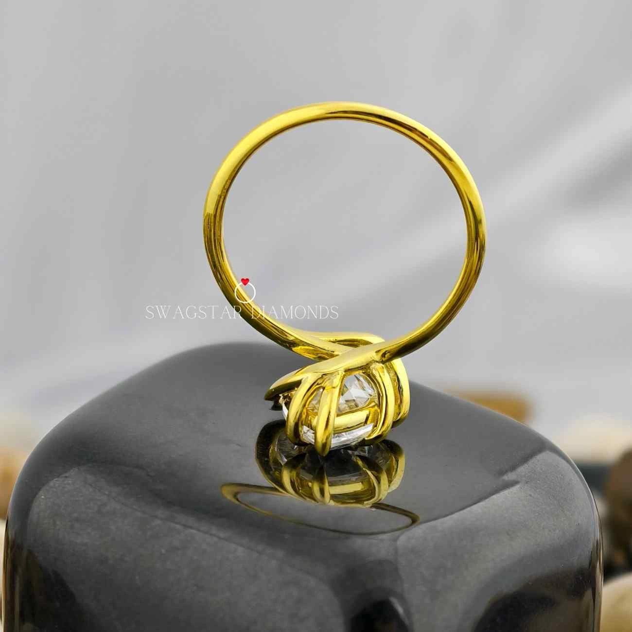 Pear Cut Solitaire Unique Style Rings