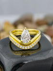 Pear Cut Wedding Bridal Set
