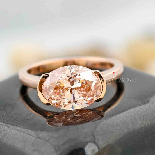 Pink Oval Cut Ring 