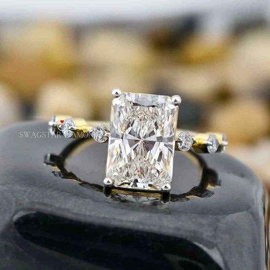 Radiant Cut CVD Diamond Ring 