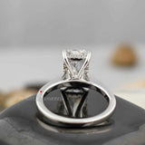 Radiant Cut Hidden Halo Ring