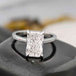 Radiant Cut Hidden Halo Solitaire Ring