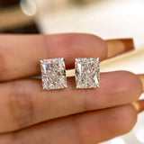 Radiant Cut Lab Diamond Earring