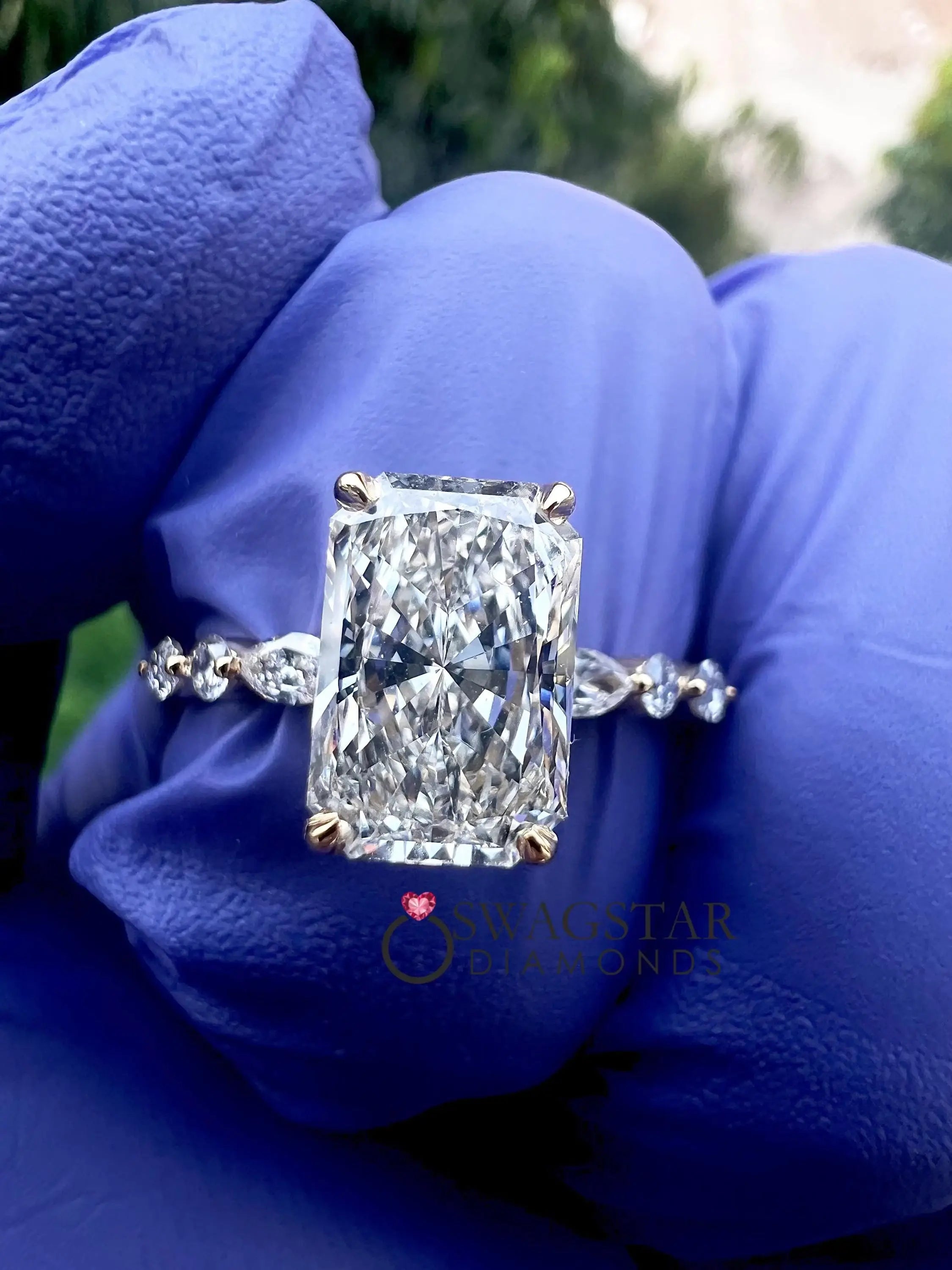Radiant Cut Lab Grown Diamond Engagement Ring