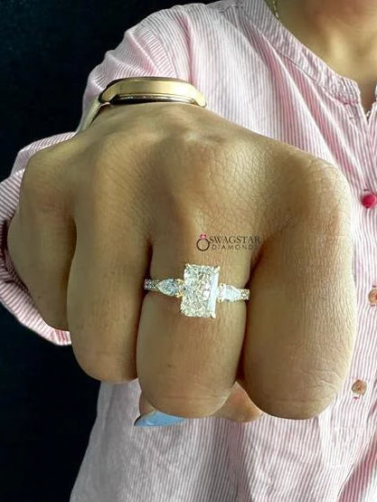 Radiant Cut Lab Grown Diamond Ring For Her