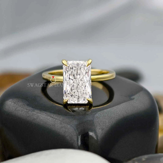 Radiant Cut Lab Grown Diamond Solitaire Ring