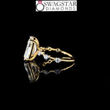 Radiant Cut Pave Setting Diamond Ring