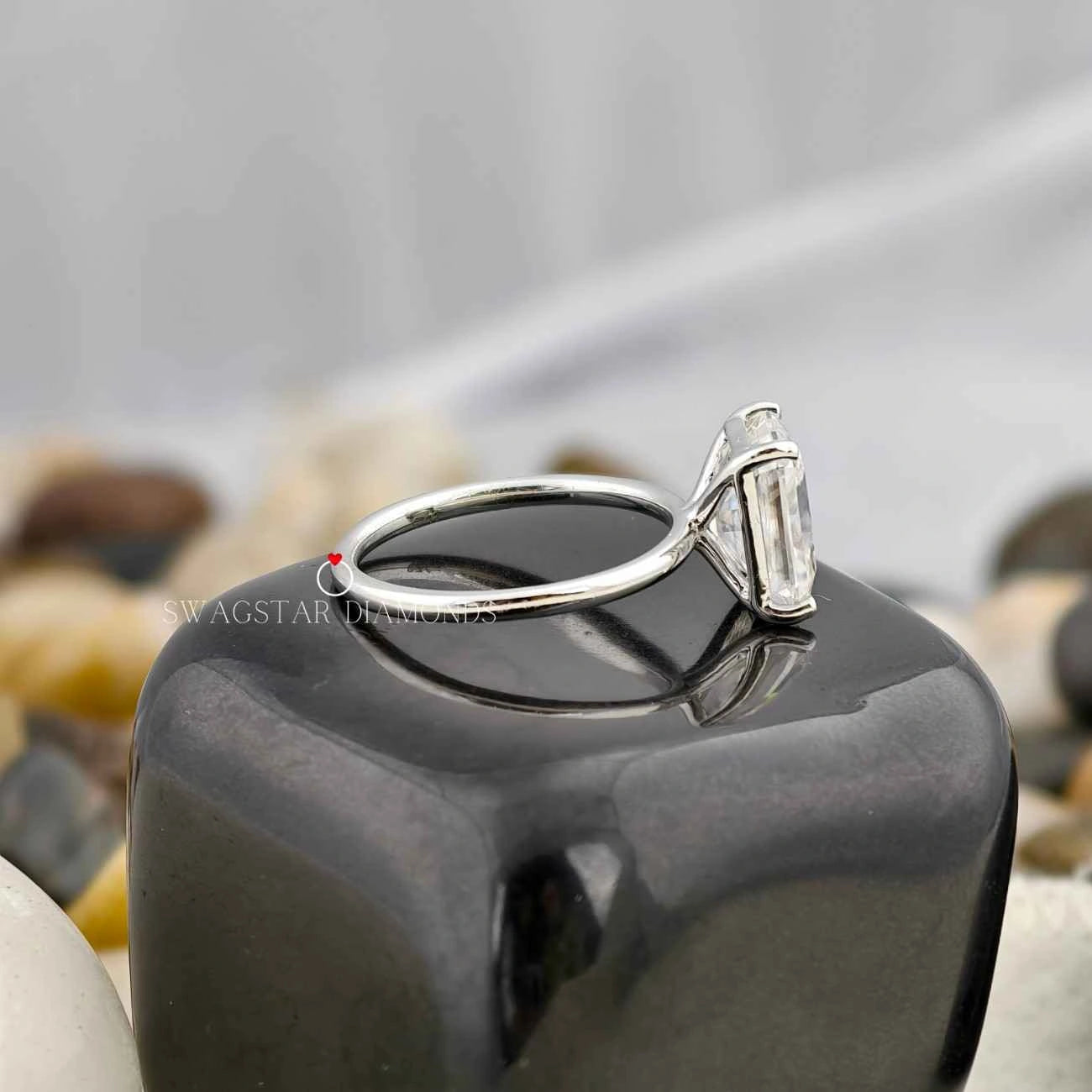 Radiant Cut Solitaire Wedding Ring For Women