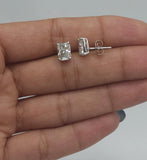 Radiant Cut Stud Earrings